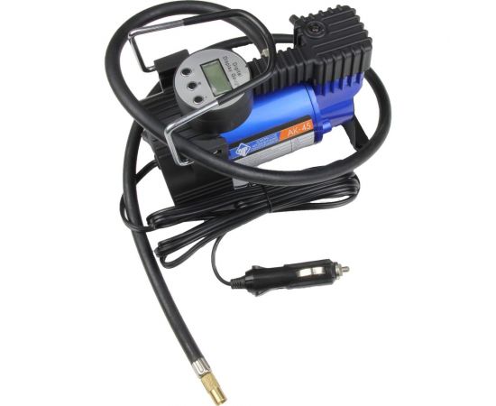 Компрессор Nova Bright АК-45, до 45 л/мин., 100 PSI, 12В, синий металлический корпус, пластиковый кейс, цифровой манометр, автостоп 36449 – изображение 6