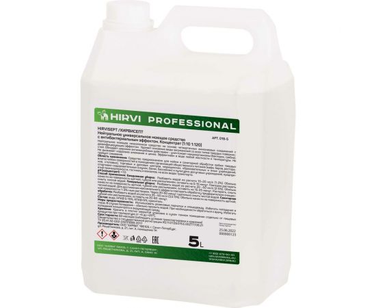 Нейтральное универсальное моющее средство с антибактерильным эффектом HIRVI Sept 5 л 338а833 
