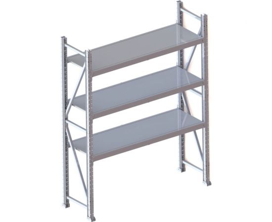 Стеллаж Ирбис Л50 2000x500x1500 мм, 3 яруса, металлические полки X2254546 