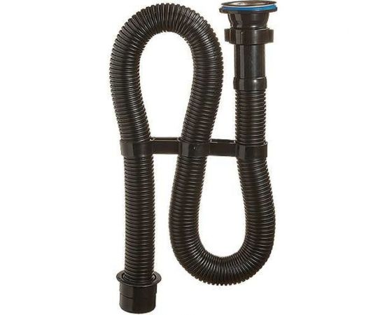 Гофрированный сифон ORIO 1 1/2x40 черный, длина 1500 мм переходник на 50 мм АС-30122 