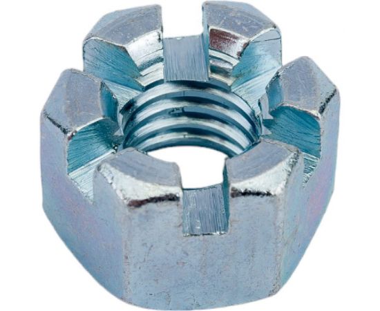 Корончатая гайка ЦКИ DIN 935 М10, прорезная, 8, Ц, SW 17, уп. 50 шт. 64021 