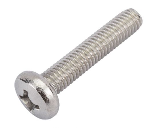Нержавеющий винт с полукруглой головкой KREPFIELD M6x30 мм, DIN 7985, А2, крестообразный шлиц PH, 10 шт. 7985А2ВИНТ6X30-10 – изображение 4