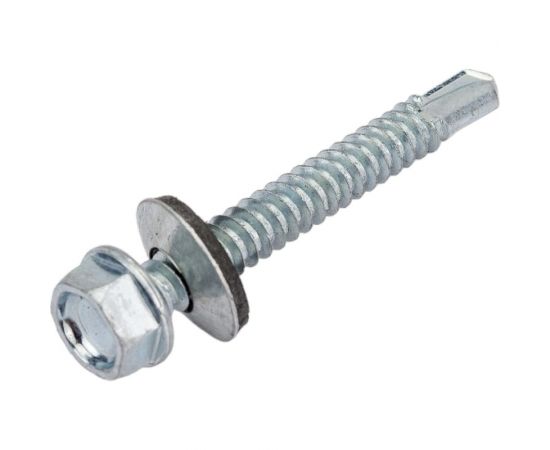 Кровельные саморезы ВИРТУОЗ 6,3х51 мм, цинк 10 шт 03423 – изображение 3