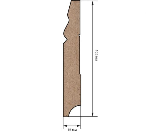 Плинтус Стильный Дом Р-008-16-105 МДФ, белый окрашенный v530279 – изображение 4