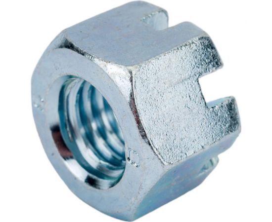 Корончатая гайка ЦКИ DIN 935 М10, прорезная, 8, Ц, SW 17, уп. 50 шт. 64021 – изображение 4