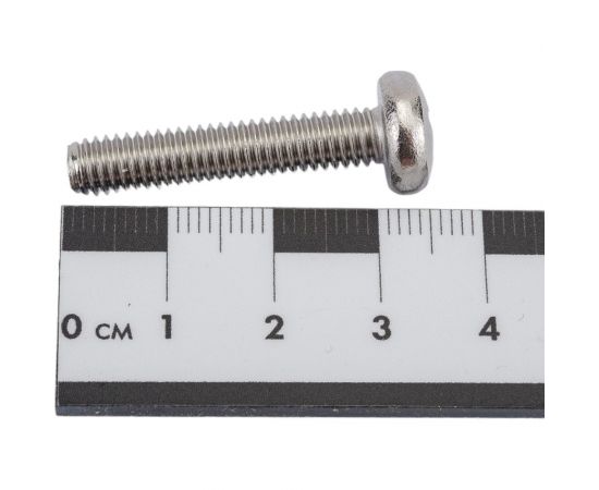 Нержавеющий винт с полукруглой головкой KREPFIELD M6x30 мм, DIN 7985, А2, крестообразный шлиц PH, 10 шт. 7985А2ВИНТ6X30-10 – изображение 2