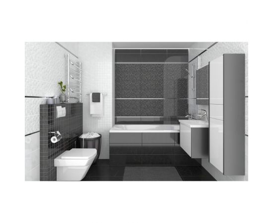 Керамическая настенная плитка LAPARET Royal черная, 20x60 см, 1.2 кв. м, 10 плиток в упаковке х9999217277 – изображение 4