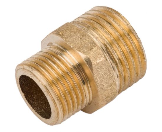 Переходной ниппель LEXLINE 1/2-3/8 нар/нар., латунь 15-10 513046 