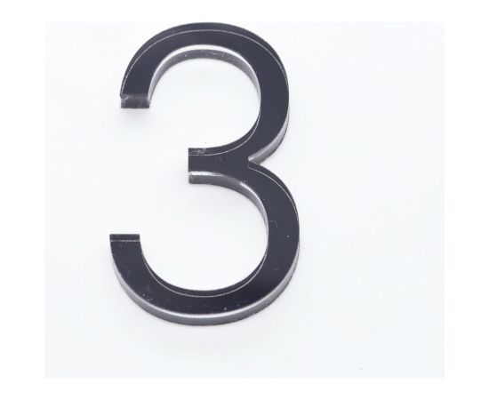 Цифра дверная 3 Brante LOFT 60 мм чёрная 150173 