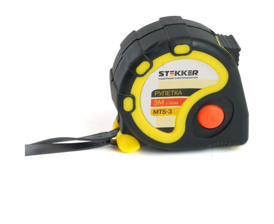 Рулетка STEKKER 3 м х 16 мм, магнит, прорезиненное покрытие, MTS-3, 39782 – изображение 4