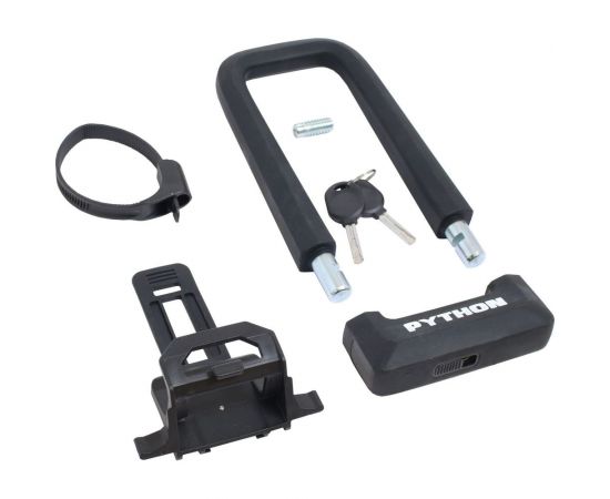 Навесной замок с креплением на раму Авангард PYTHON 626 BLACK силикон, всепогодный 14858 – изображение 6