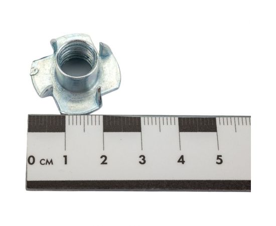 Крыльчатая мебельная забивная гайка DINFIX DIN 1624, оцинкованная, М10, 50 шт. 00-00002848 – изображение 2