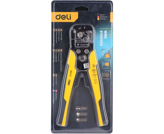 Инструмент DELI dl2018 многофункциональный для зачистки проводов (стриппер) 3-в-1 175мм (диапазон зачистки 0,6-2,6 мм, возвратная пружина) 123283 – изображение 5