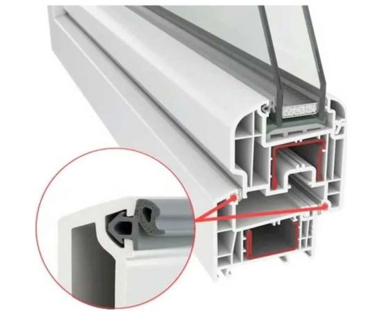 Уплотнитель для окон и дверей KOMFORT москитные системы rehau raucell ПВХ, черный, 6м УРЧ02027 – изображение 7