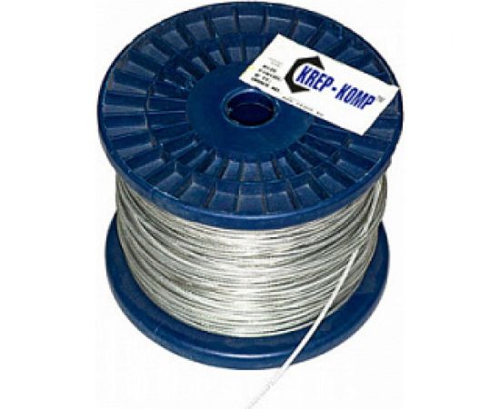 Трос в оплётке ПВХ КРЕП-КОМП 6миллиметр/8миллиметр 100 метров тп68 