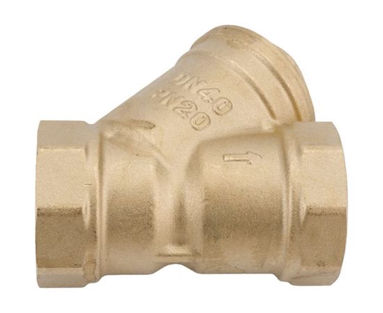 Фильтр сетчатый DN.ru ФС Ду40 Ру20 внутренняя резьба, латунный, со сливной пробкой D260-00880 