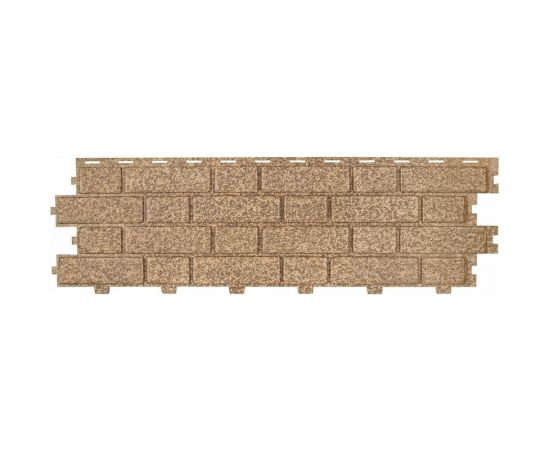 Сайдинг Tecos BRICK WORK кэмел, 1140х350 мм, 0.399 кв. м S-BW-Camel AS 