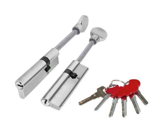 Цилиндровый механизм со штоком Fuaro D-PRO507-8/90 mm /55+10+25/ CP хром, 5+1 кл. перекодируемый 42683 