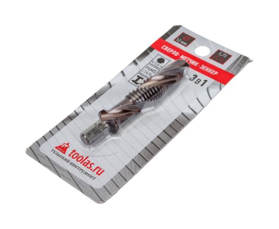 Метчик/сверло/зенкер 3 в 1 TOOLAS М12x1,75 00013015 – изображение 3