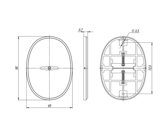 Накладка на сувальдный замок FUARO ESC.S-auto.ECO/OV.477 (ESC 477 eco) с автоматическими шторками BL черный 42665 – изображение 2