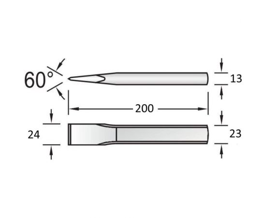Слесарное зубило NORGAU 24x200 мм N95-24X200 075311200 – изображение 2