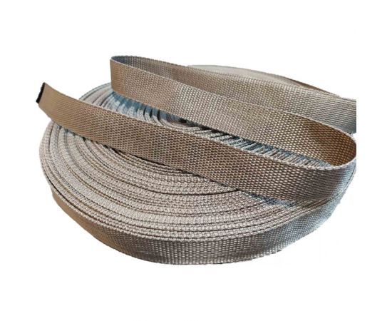 Ременная лента Эбис 25 мм, 50 м, серебро 72443 