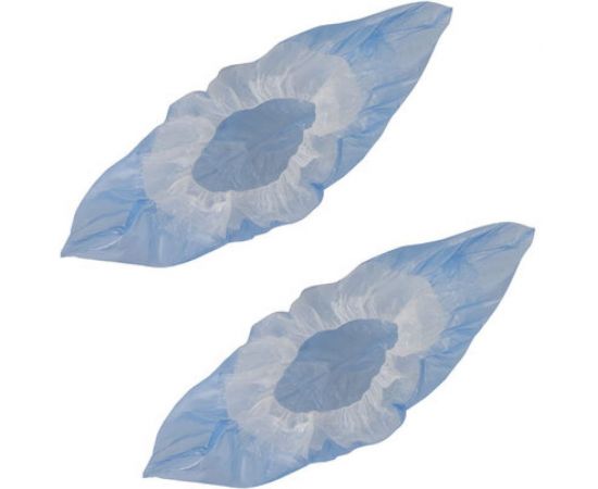 Бахилы ЛАЙМА ДВОЙНЫЕ, комплект 50 пар, со стелькой, 39х14 см, 40 мкм, 630720 