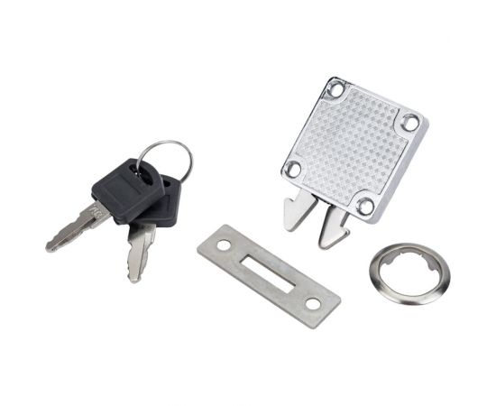 Врезной замок для шкафа-купе (ДСП) Mebax хром, 19 мм 00-00002163 – изображение 4