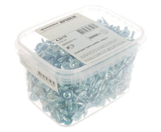 Саморез с прессшайбой Качественный крепеж 4,2х16 сверло 700 шт 0500343 КЧ – изображение 4