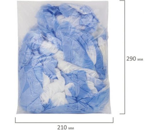 Бахилы ЛАЙМА ДВОЙНЫЕ, комплект 50 пар, со стелькой, 39х14 см, 40 мкм, 630720 – изображение 5