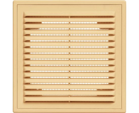 Решетка вентиляционная вытяжная с рамкой (210x210 мм; бежевая) ВИЕНТО 2121ВРбеж 