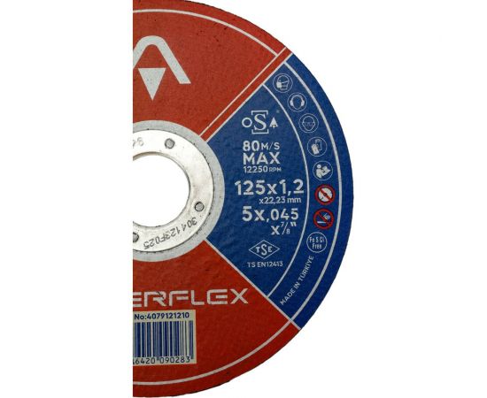 Круг отрезной круг INOX A060TBF 125x1.2x22 мм, Т41, нержавеющая сталь, металл Interflex 4079121210 – изображение 3