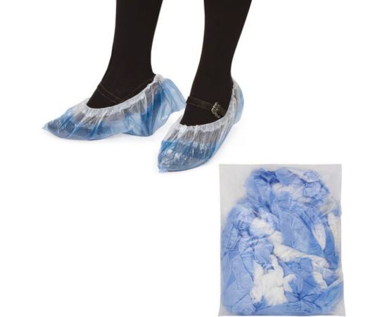 Бахилы ЛАЙМА ДВОЙНЫЕ, комплект 50 пар, со стелькой, 39х14 см, 40 мкм, 630720 – изображение 7