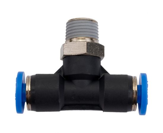 Тройник цанговый T-образный с наружной резьбой (1/8M; 4 мм) SHPI PT 04-R01 