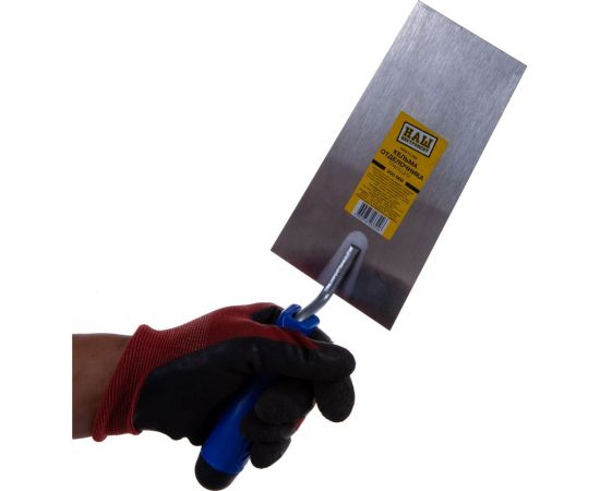 Кельма отделочника нержавеющая сталь, трапеция НАШ ИНСТРУМЕНТ 200мм /Р/ 020310-002 – изображение 2