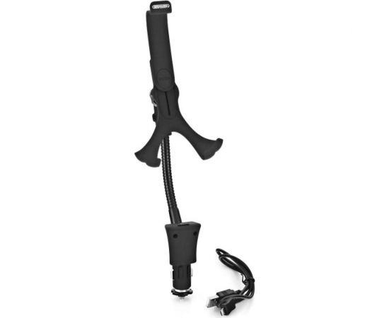 Держатель телефона SKYWAY в прикуриватель с USB-портом шир.55-85 мм, выс.120-150мм 360,12/24V S00301003 – изображение 2