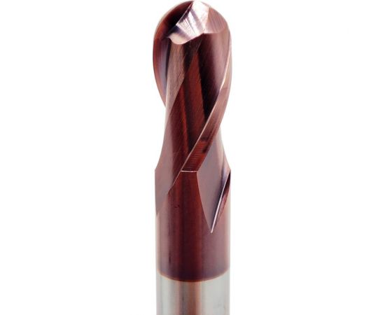 Фреза концевая монолитная твердосплавная сферическая 8х60 мм СпецТехИнструмент D8BN4.0L60T2TiAlNHRC55ASTI – изображение 2