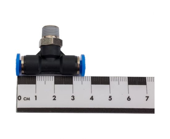 Тройник цанговый T-образный с наружной резьбой (1/8M; 4 мм) SHPI PT 04-R01 – изображение 4