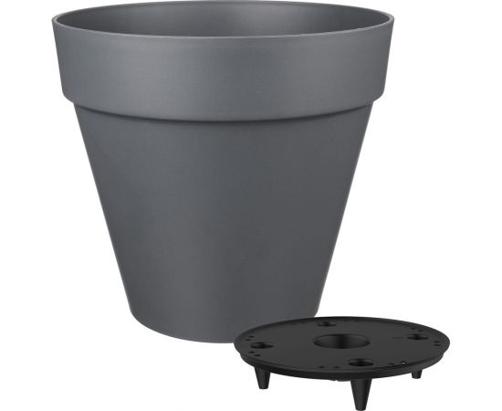 Горшок для цветов Idiland Tarragon 7 л, D 250 мм с дренажной вставкой, серый 221610535/01 – изображение 3