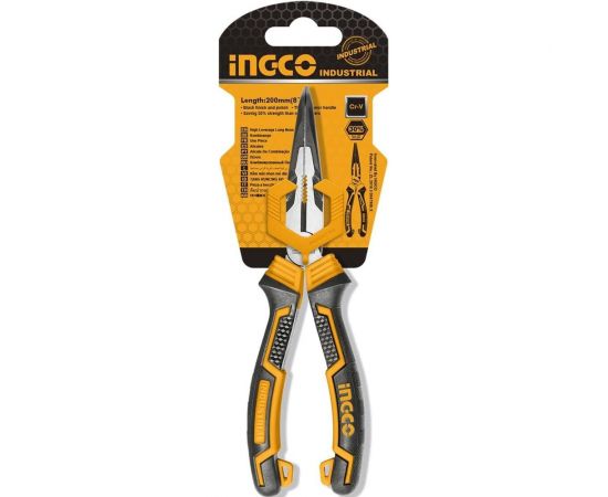 Тонкогубцы INGCO INDUSTRIAL изогнутые, 200 мм HHBNP28201 – изображение 2