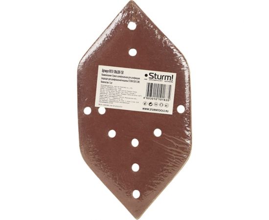 Бумага шлифовальная (5 шт; 108х208 мм; зерно 150; форма ромба) Sturm 9010-108X208-150 – изображение 2