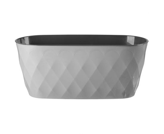 Горшок для цветов Idiland Laurel 354x152x150 мм, 5 л, с дренажной вставкой, серый 221611135/03 – изображение 2