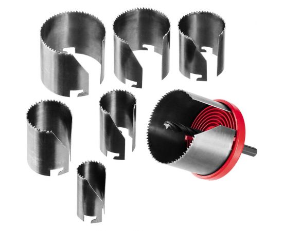 Пила кольцевая наборная Мастер (7 полотен; 26-63 мм; 42 мм) по дереву Зубр 29593-H7-42 