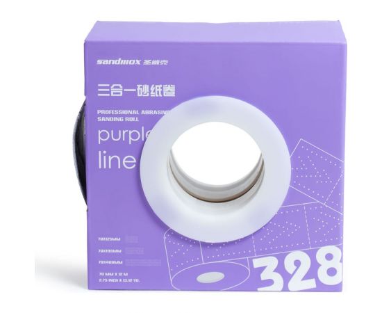 Рулон шлифовальный на пленочной основе 328 Purple Zirconia (70 мм, 12 м, Р120, 1 рулон) SANDWOX 328.070.120 – изображение 7