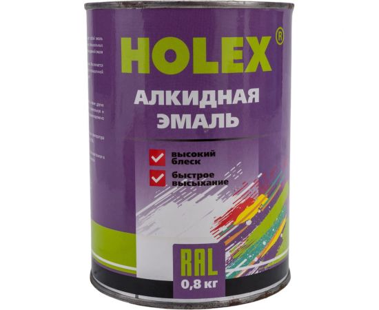 Алкидная автоэмаль Holex 3003 RAL красный рубин, 0.8 кг HAS-380624 