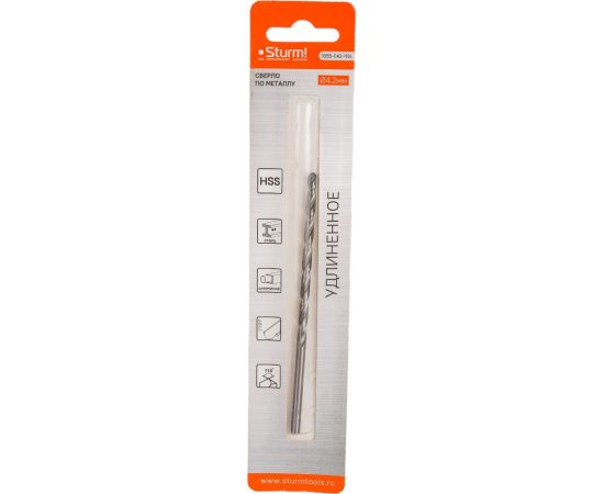 Сверло по металлу (4.2х119 мм) Sturm 1055-042-119L 