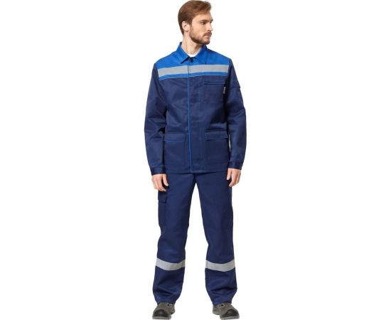 Костюм Эксперт Спецодежда Профи 1, темно-синий/василек, р. 68-70, рост 194-200 6446000027007 – изображение 2