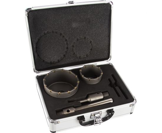 Набор коронок по бетону с оснасткой в кейсе Профессионал (68, 100 мм) ЗУБР 29185-H2-2 – изображение 4