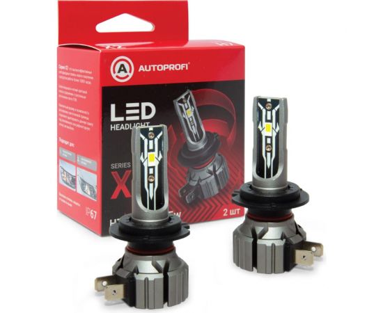 Светодиодная лампа AUTOPROFI Х2 компак., H7, 12 В/15 Вт, 6000 K, 4000 Лм, комплект 2 шт. X2-H7 – изображение 2
