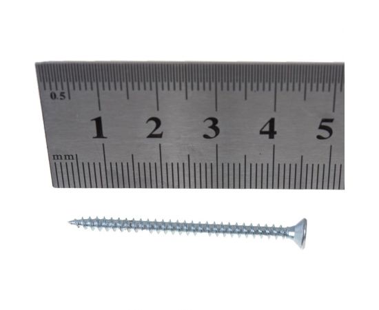 Потайной универсальный шуруп Метизный двор 3,0x45, белый, 22 шт. 4690441018892 – изображение 3